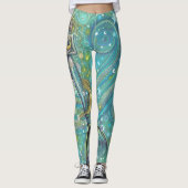 Glitzern Mermaid Fantasy Art Leggings (Vorderseite)