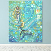Glitzern Mermaid Fantasy Art von Molly Harrison Leinwanddruck (Insitu (Holzboden))