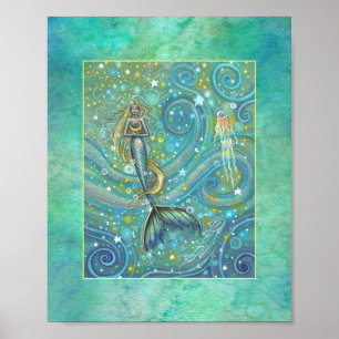 Glitzern Mermaid Poster von Molly Harrison