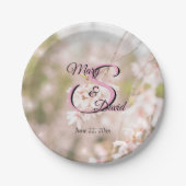 Glitzern mit hellen Winden Hochzeiten Pappteller (Vorderseite)