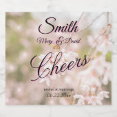 Glitzern mit hellen Winden Hochzeiten Schaumweinetikett (Einzelnes Label)