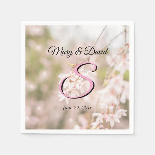 Glitzern mit hellen Winden Hochzeiten Serviette (Vorderseite)