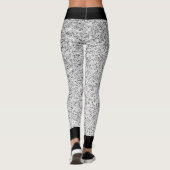 Glitzern mit schwarzem, grauem Glitzer Leggings (Rückseite)
