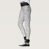 Glitzern mit schwarzem, grauem Glitzer Leggings (Links)