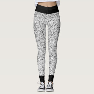 Glitzern mit schwarzem, grauem Glitzer Leggings