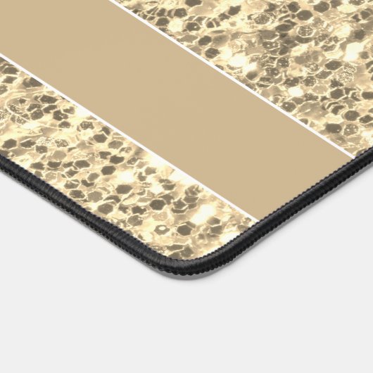 Glitzern Monogram für den Glitzer-Goldfisch Schreibtischunterlage (Ecke)