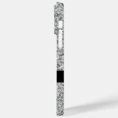 Glitzern Monogram für silbergraue helle Glitzer Case-Mate iPhone Hülle (Rückseite / Links)