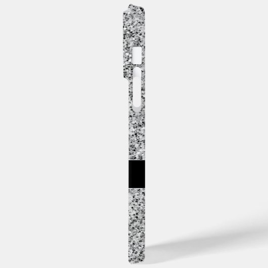 Glitzern Monogram für silbergraue helle Glitzer Case-Mate iPhone Hülle (Rückseite / Links)