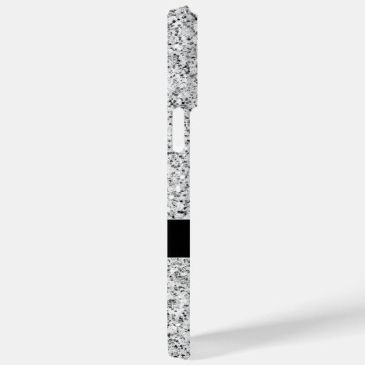 Glitzern Monogram für silbergraue helle Glitzer Case-Mate iPhone Hülle (Rückseite / Rechts)