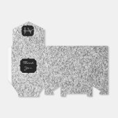 Glitzern Monogram für silbergraue helle Glitzer Geschenkschachtel (Ungefaltet)