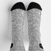 Glitzern Monogram für silbergraue helle Glitzer Socken (Oben)