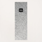 Glitzern Monogram für silbergraue helle Glitzer Yogamatte (Vorderseite)
