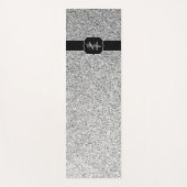 Glitzern Monogram für silbergraue helle Glitzer Yogamatte (Vorderseite)
