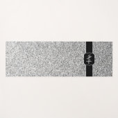 Glitzern Monogram für silbergraue helle Glitzer Yogamatte (Vorderseite (Horizontal))