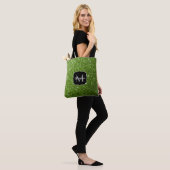 Glitzern Monogram, hellgrüner Glitzer Tasche (Am Model)