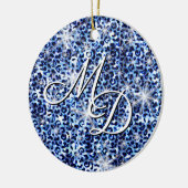 Glitzern Monogram Keramik Ornament (Links)