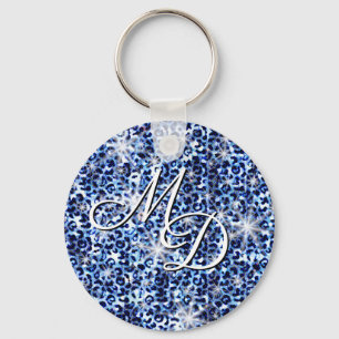 Glitzern Monogram Schlüsselanhänger