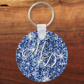 Glitzern Monogram Schlüsselanhänger (Vorderseite)