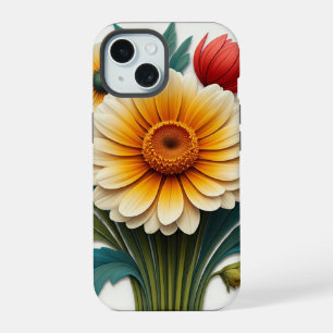 Glitzern Petals: Eine 4D-Fantasie iPhone 15 Hülle
