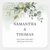 Glitzern Quadratischer Aufkleber (Vorderseite)