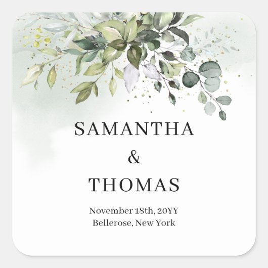 Glitzern Quadratischer Aufkleber (Vorderseite)