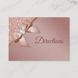 Glitzern & Rose Gold Glamour Geburtstagsparty Begleitkarte