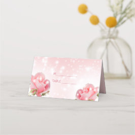 Glitzern Rose Platzkarte