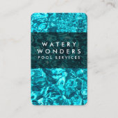 Glitzern Schwimmbad Reinigung Bau Visitenkarte (Vorderseite)