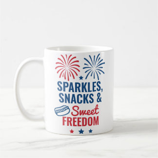 Glitzern, Snacks & Sweet Freedom - Spaß am 4. Juli Kaffeetasse