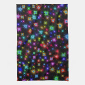Glitzern, Stars und Feuerwerkskörper Geschirrtuch (Vertikal)