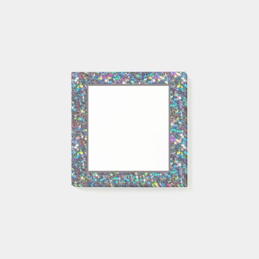 Glitzern-Stern-Post-Itanmerkungen Post-it Klebezettel (Vorderseite)