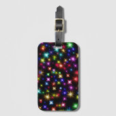 Glitzern, Sterne und Feuerwerkskörper Gepäckanhänger (Vorderseite Vertikal)