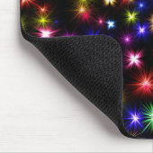 Glitzern, Sterne und Feuerwerkskörper Mousepad (Ecke)