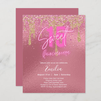 Glitzern Sweet16 Hübsch Girly Pink 16. Geburtstag