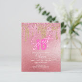 Glitzern Sweet16 Pink Glittery Geburtstag (Stehend Vorderseite)