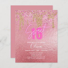 Glitzern Sweet16 Pink Glittery Geburtstag