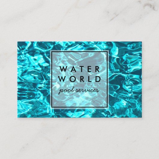 Glitzern Swimming Pool Foto Reisen Visitenkarte (Vorderseite)