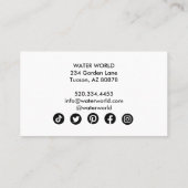 Glitzern Swimming Pool Service Foto Reisen Visitenkarte (Rückseite)