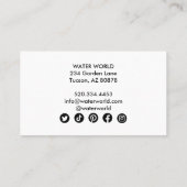 Glitzern Swimming Pool Service Foto Reisen Visitenkarte (Rückseite)