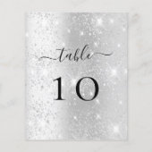 Glitzern-Tischkarte für Silver Glitzer (Rückseite)