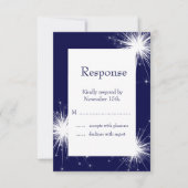 Glitzern-UAWG (blau) RSVP Karte (Vorderseite)