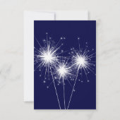 Glitzern-UAWG (blau) RSVP Karte (Rückseite)