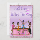 Glitzern und Glitzer Junggeselinnen-Abschied Einladung (Vorderseite)