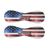 GLITZERN unter US-Flagge Individuelle Name und Ihr Baseball (Paneele)