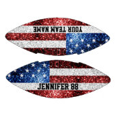 GLITZERN unter US-Flagge Individuelle Name und Ihr Football (Paneele)