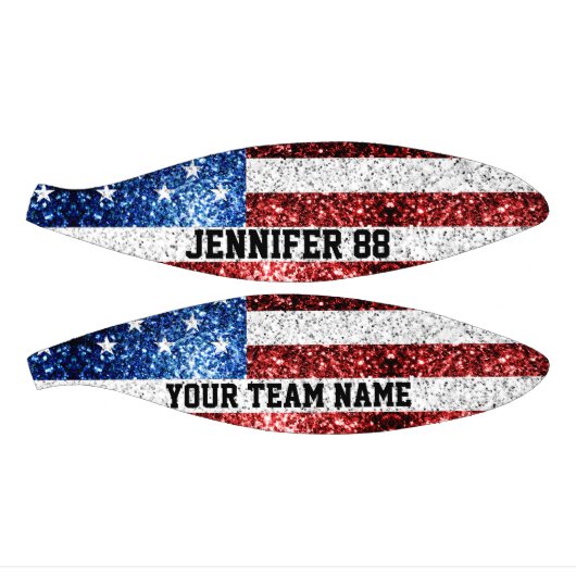 GLITZERN unter US-Flagge Individuelle Name und Ihr Mini Basketball (Panele)