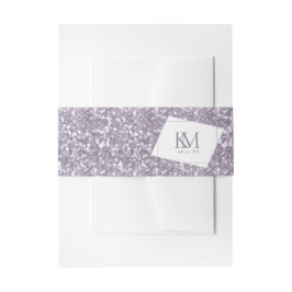 Glitzern Wedding Mauve ID889 Einladungsbanderole