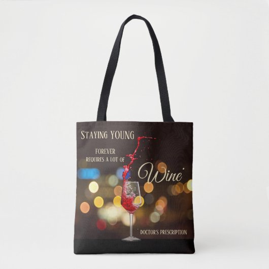 Glitzern Weinlupe Tasche (Vorderseite)
