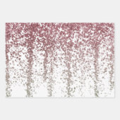 Glitzern-Wrapping Paper (Blaues Grün und Rot) Geschenkpapier Set (Vorderseite 3)