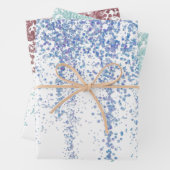 Glitzern-Wrapping Paper (Blaues Grün und Rot) Geschenkpapier Set (Beispiel)